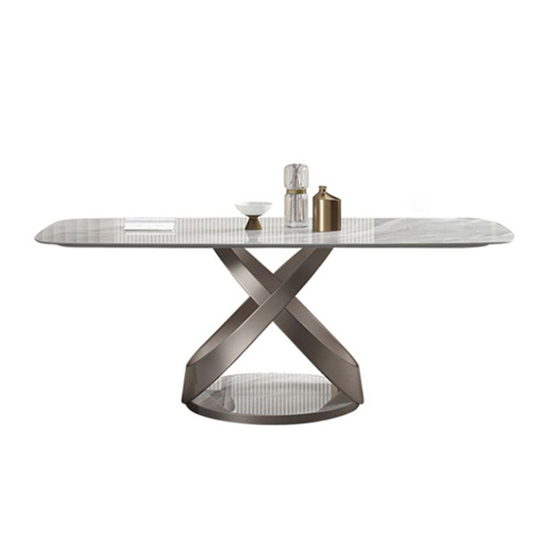 1/4/5/6/7 Pcs Metal Glam Dining Room Set with Rectangle Table Dinette Set