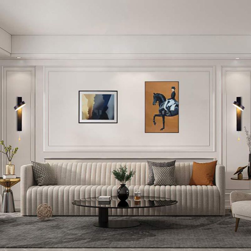 Moderne metallrotbare Wandleuchte geometrische 11 -Zoll -Wandleuchten mit Schalter