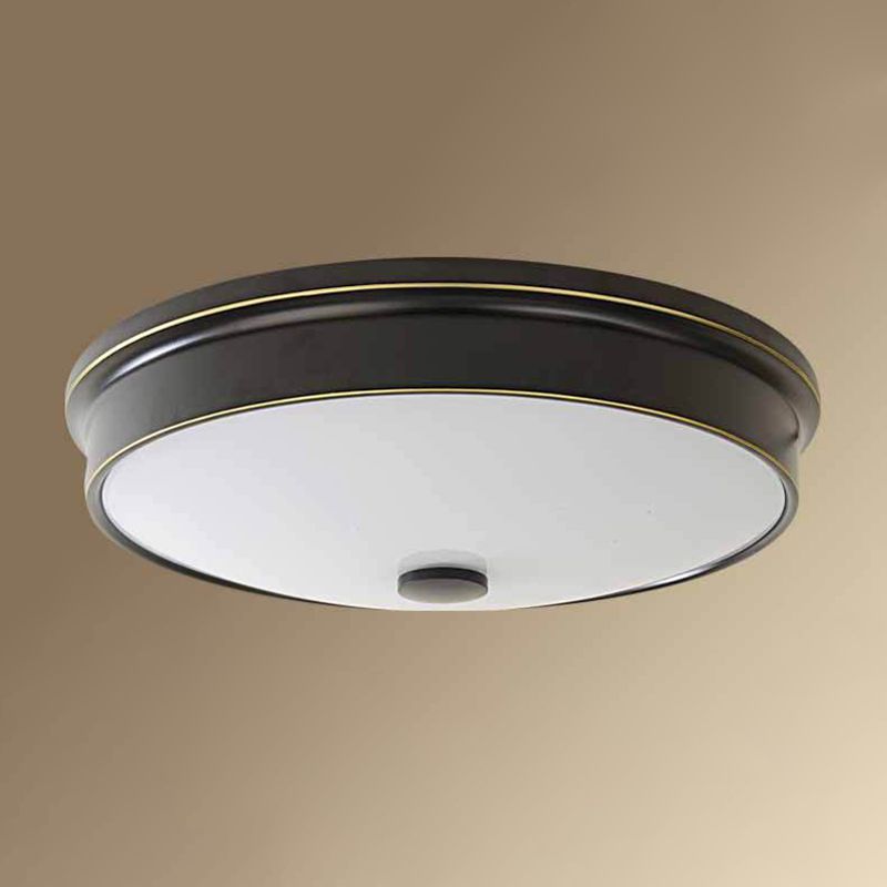 Rustikale einfache Metall-Flush-Halterung Deckenlampe runde Form LED Flush Mount Beleuchtung für Schlafzimmer