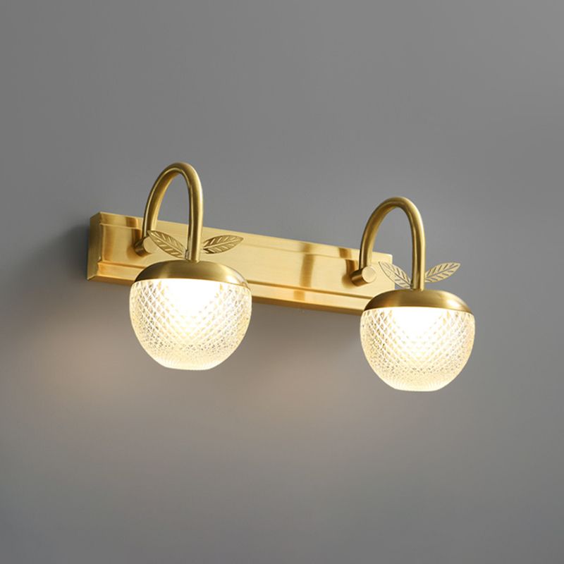 1/2/3-Light Golden Contemporary Bathroom Vanity Light LED Bath Bar