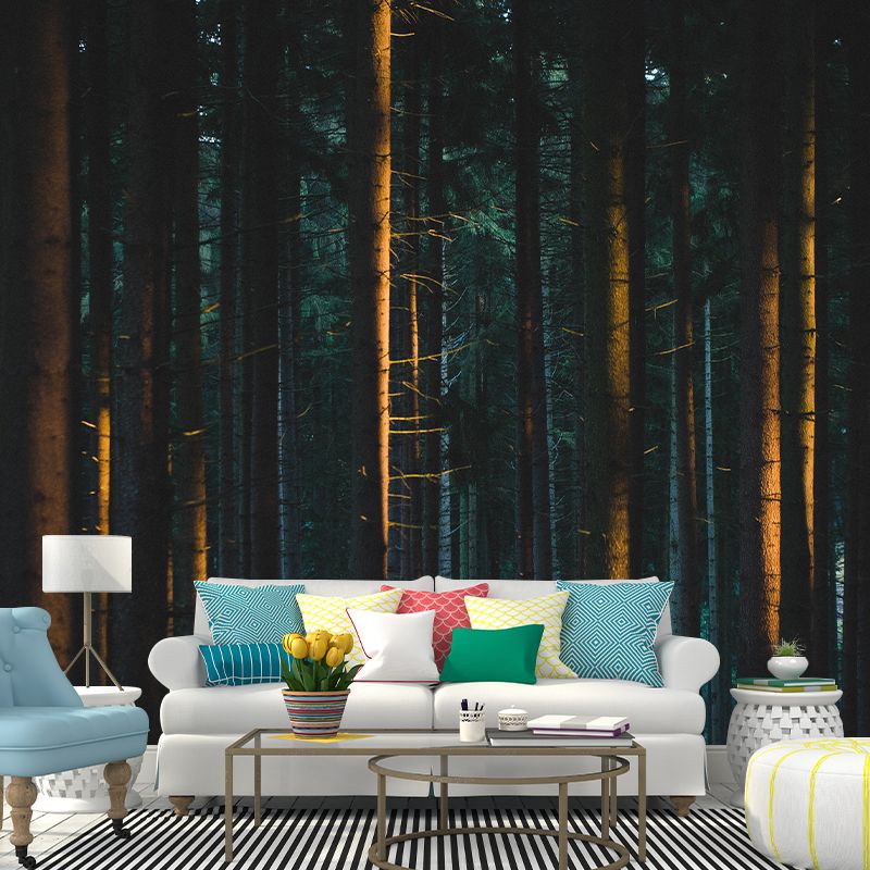 Woods Stain Resistant Wall Mural Washable Wallpaper Sitting Room Wall Mural