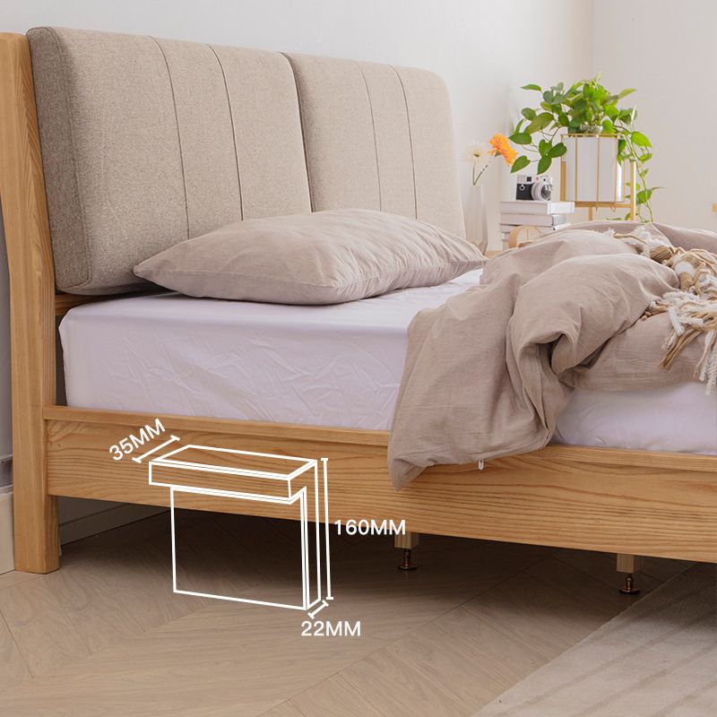 Scandinavian Solid Wood Mattress Included with Headboard Bed Frame