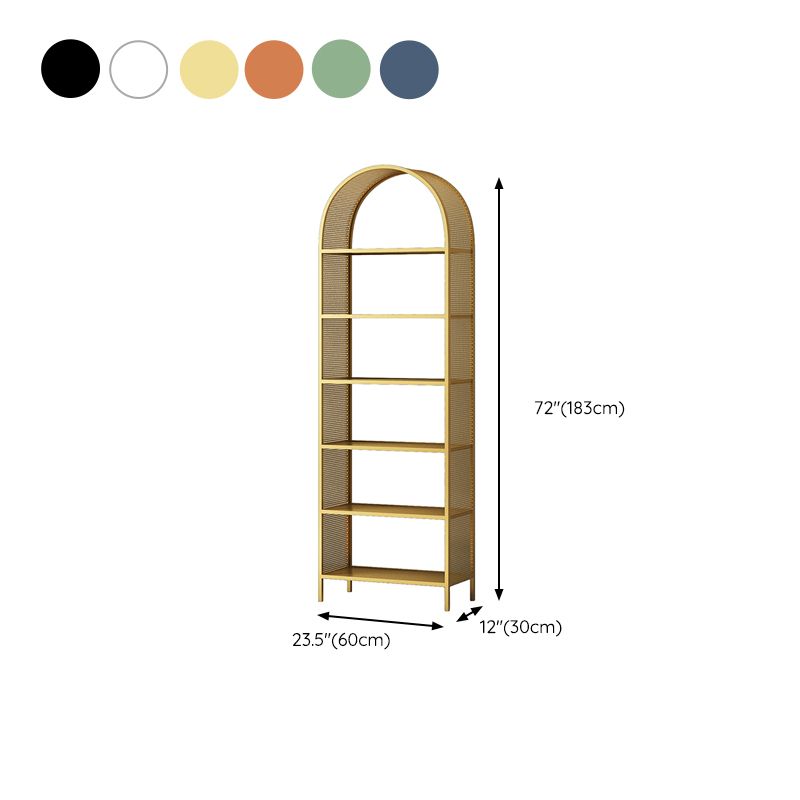 Shelves Included Glam Bookcase Standard Metal Open Back Bookshelf
