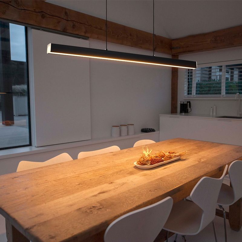 Linear Chandelier Island Light Fixture Modern Metal Pendant Lighting