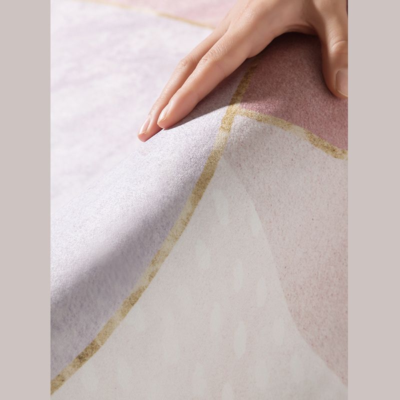 Casual Abstract Carpet Blue Polyester Rug Anti-Split Indoor Carpet for Home Decor