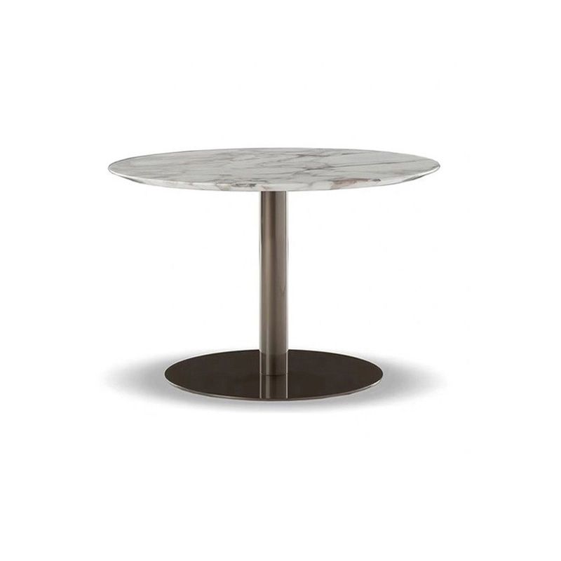Modern Rattan Side Table Outdoor Patio Table with Aluminum Frame