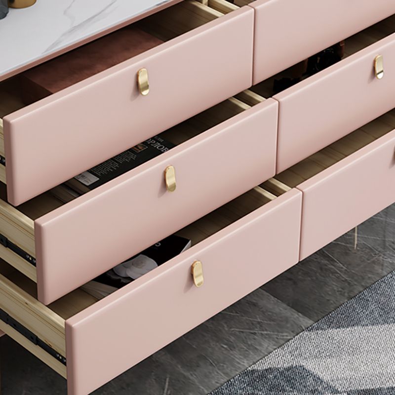 Stone Dresser Classic Glam Storage Chest Dresser with 6/5 Drawers