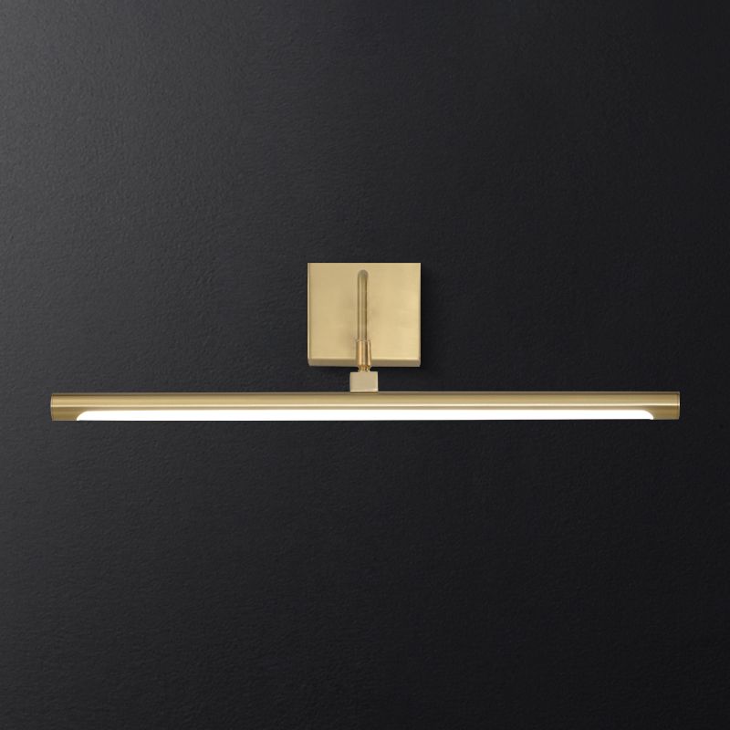 1-Light Linear Wall Sconces Modern Metal Wall Sconce Lights in Gold for Bathroom