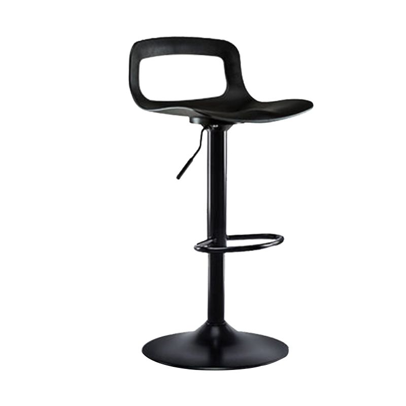 Contemporary Metal Bar Stool Backrest Adjustable Counter Stool
