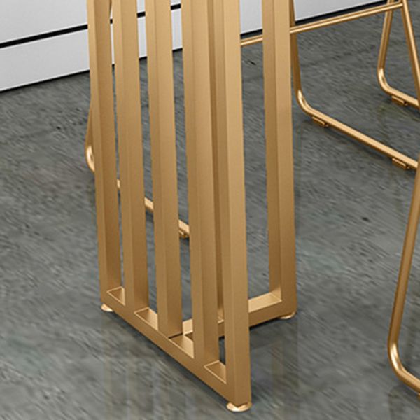 Glam Pub Table Solid Wood Bar Height Rectangle Bar Table for Indoor