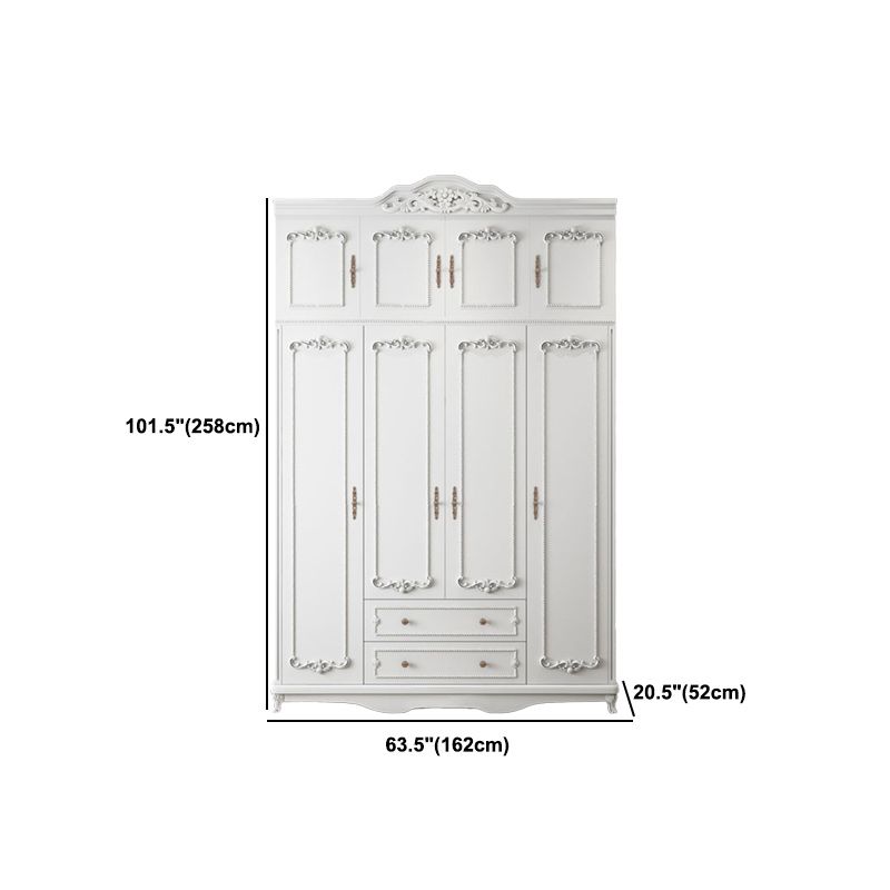 Bedroom Hinged Door Storage Cabinet Manufactured Wood French Country Cabinet with Drawers