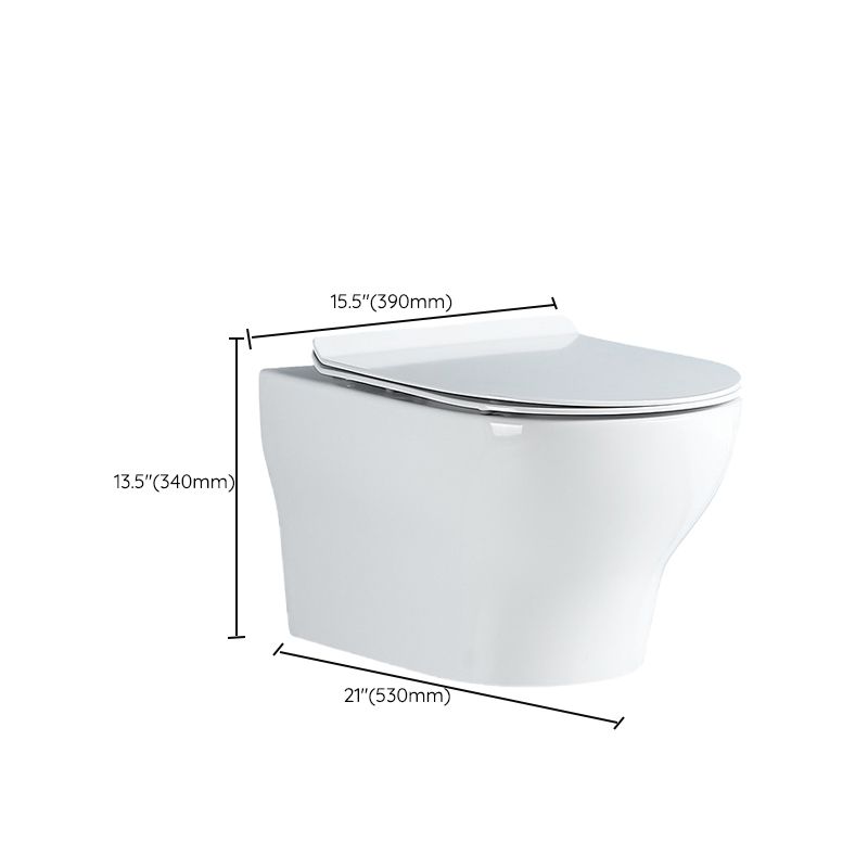 Modern White Flush Toilet Wall Hung Urine Toilet with Seat for Bathroom
