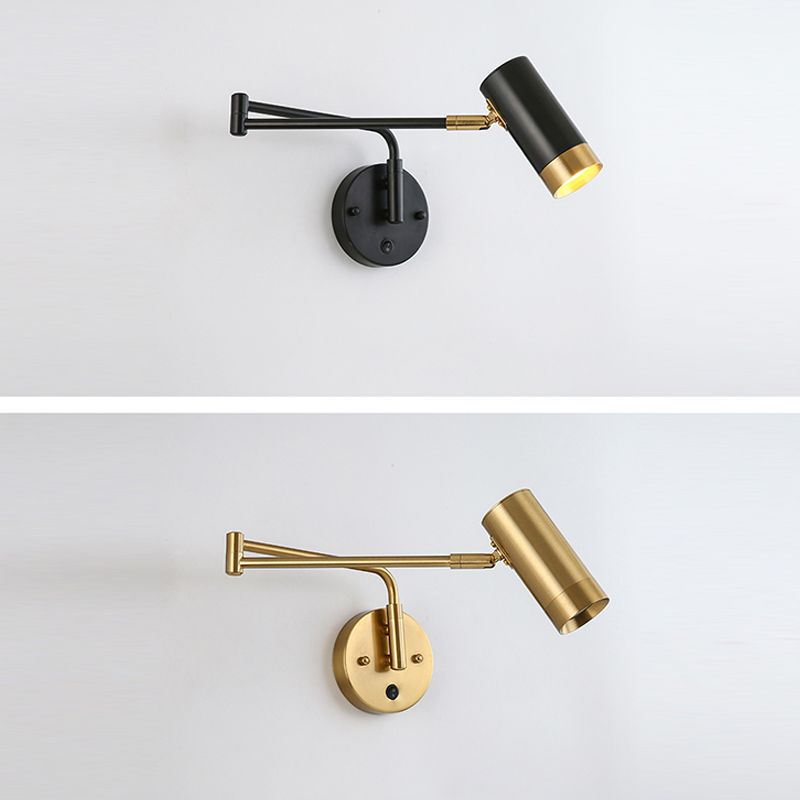Cylinder Wall Light Sconces Modern Metal 1 Light Wall Mounted Lamp for Bedroom