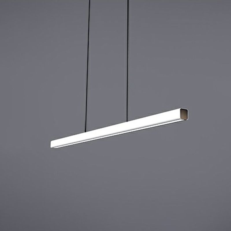 1-Light Modern Pendant Lighting Linear Pendant Light Fixture with Acrylic Shade