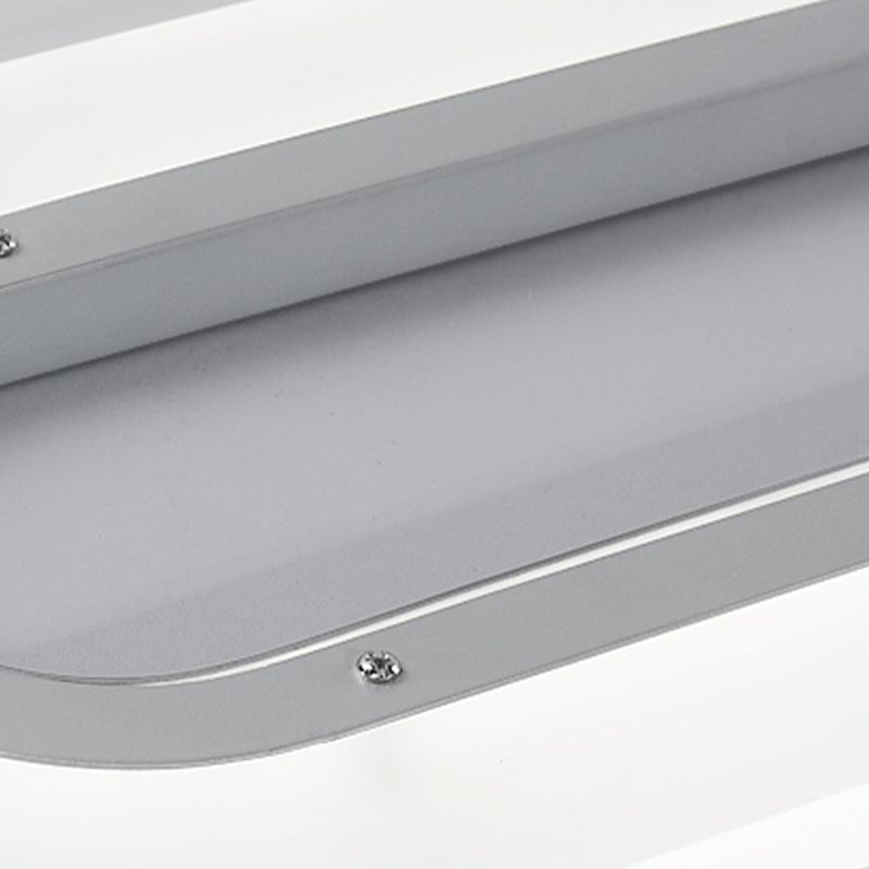 Acrylic White LED Island Light in Modern Simplicity Aluminium Oval Hanging Lamp for Commercial Place