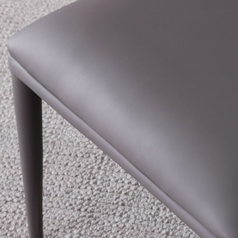 Faux Leather Armless Dining Chairs Upholstered Dining Room Chair