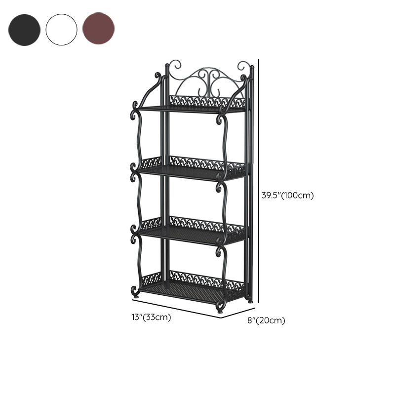 Standard Contemporary Bookcase Open Back Metal Bookshelf with Shelves