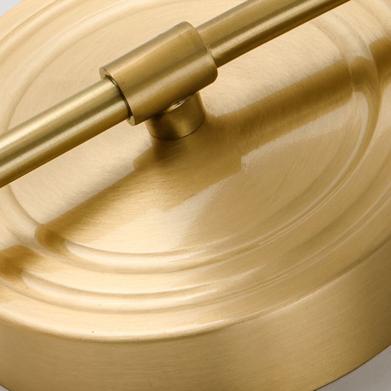 Modern Metal Wall Sconce Bud Shape Wall Light with Glass Shade for Bedroom in Gold