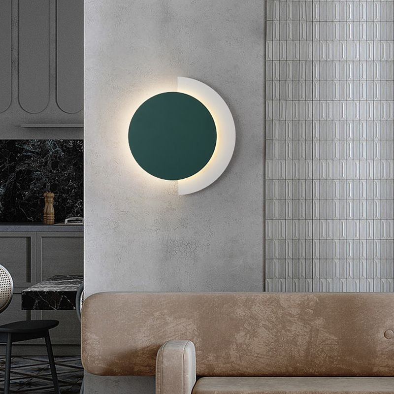Estilo moderno de forma redonda de pared de pared de metal de montura de pared de 1 luces
