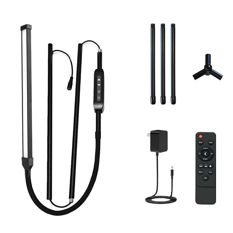 1 lampadaire linéaire léger modernisme les lampes standard en métal en noir pour le salon