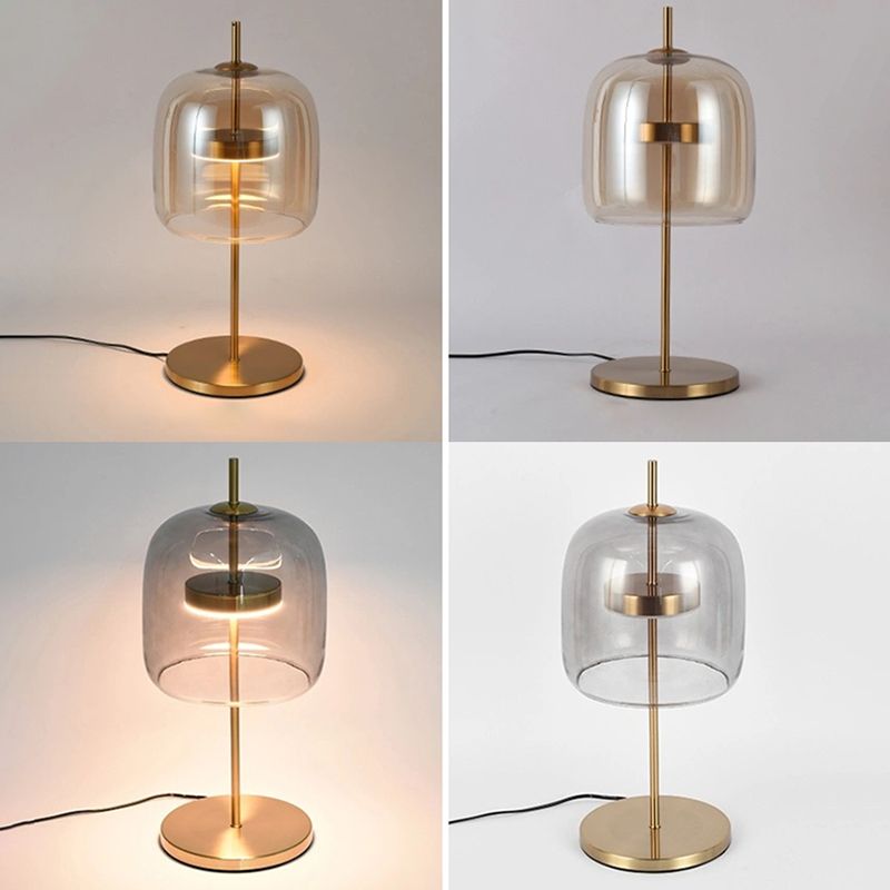 Ultra-modern Simplicity Bell Table Lamp Glass Nightstand Lamp for Bedroom