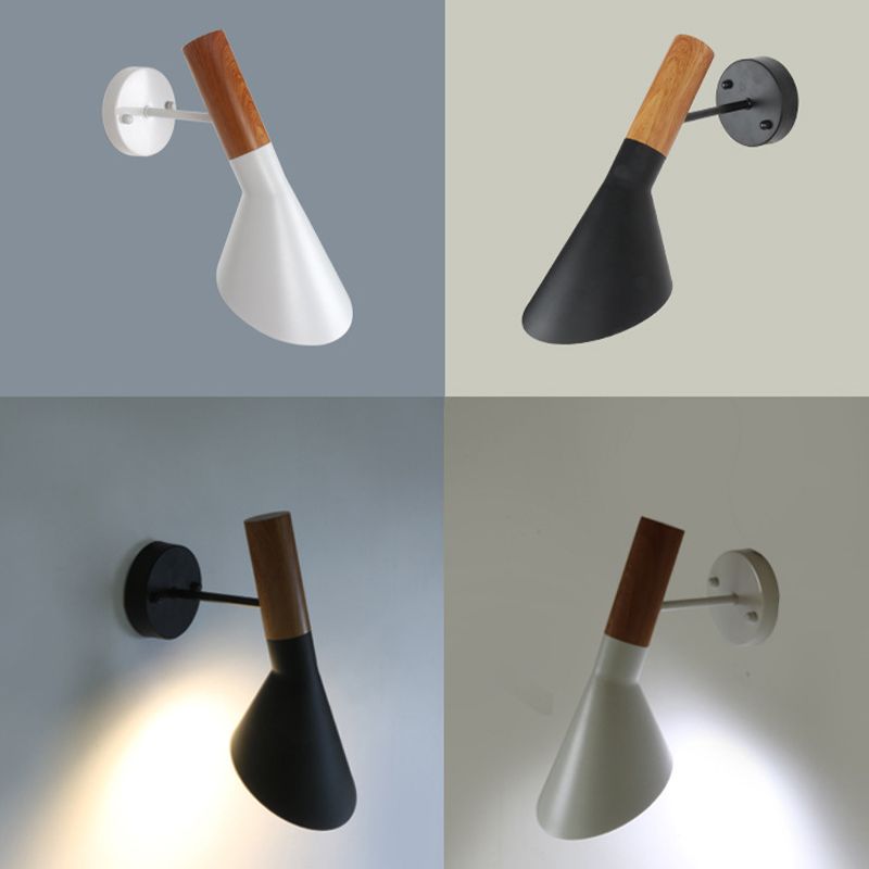 Metal Cone Shape Wall Sconce Modern Style 1 Light Wall Light Fixture