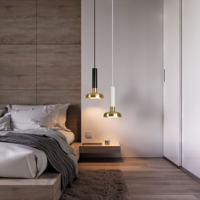 Metal Pot Cover Shade Hanging Lights Modern Style 1 Head Hanging Mount Fixture for Dining Room