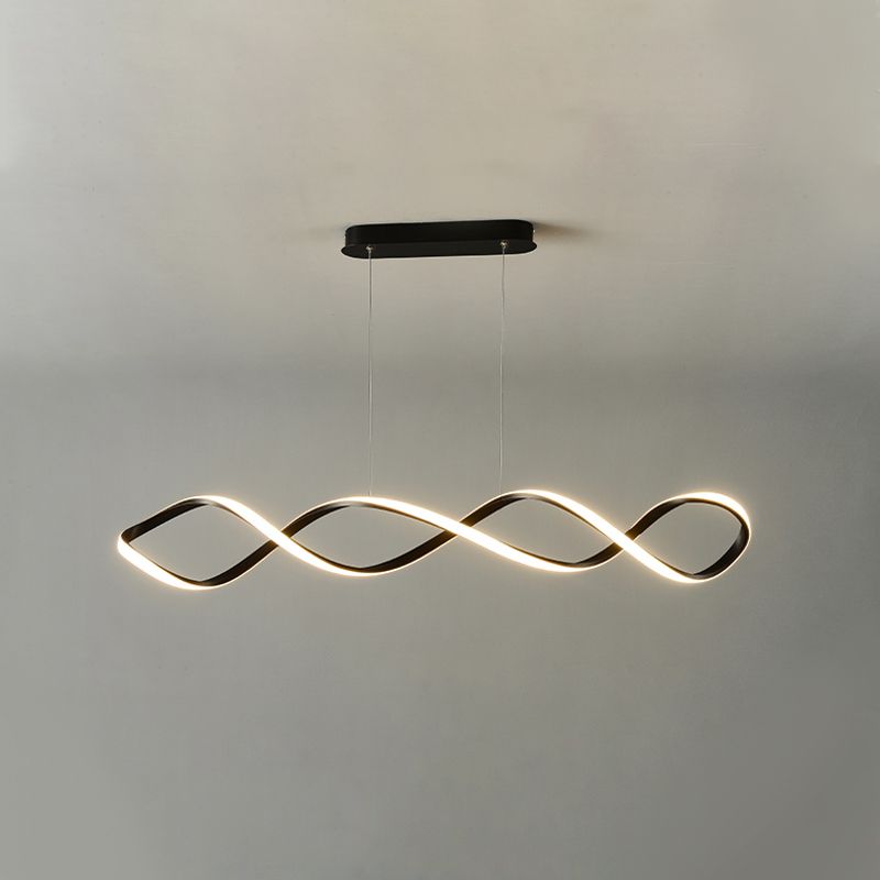 Contemporary Style Linear Island Lighting Metal 1 Light Island Pendant Light