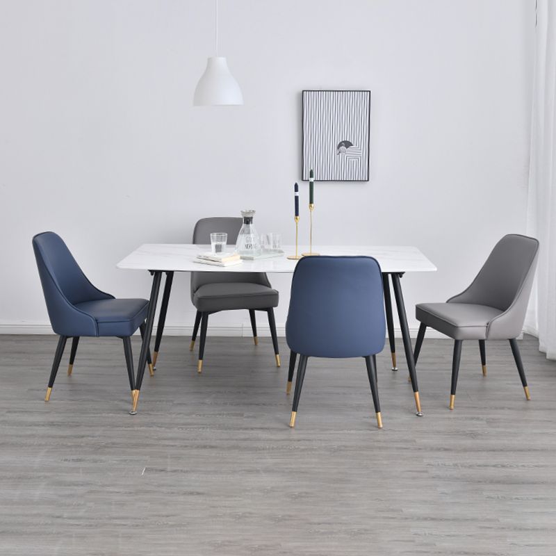 Silla sin brazos de comedor de estilo nórdico, silla lateral de comedor de tela tapizada para uso doméstico