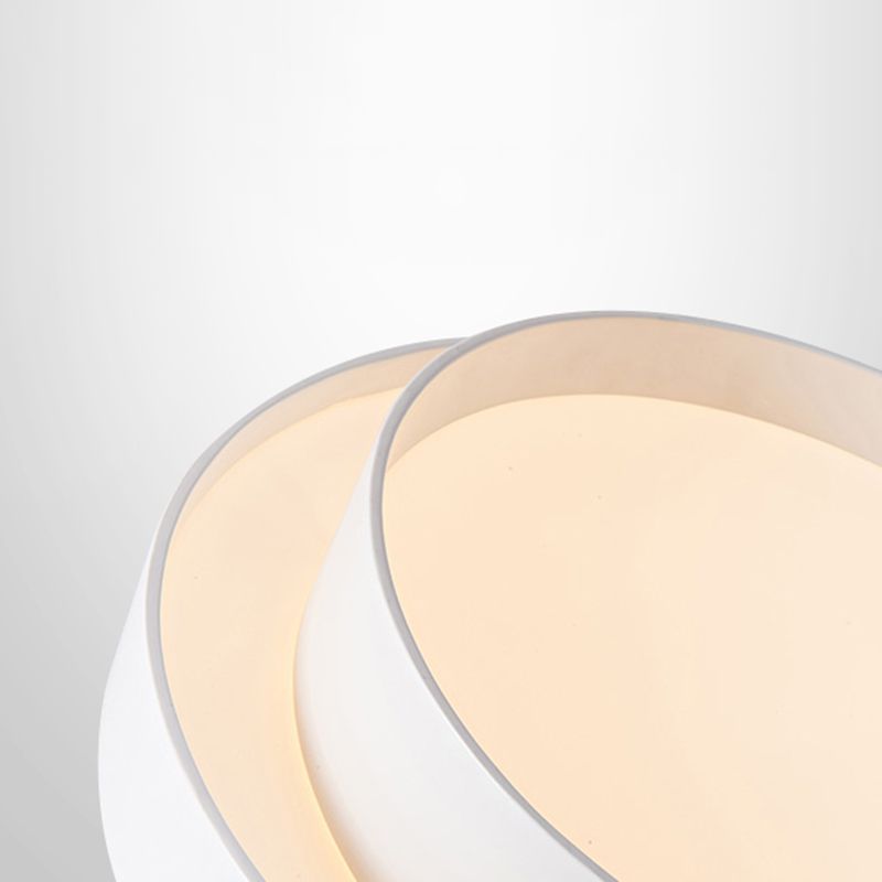 Lámpara empotrada moderna circular de 1 luz LED de metal montada en el techo para dormitorio