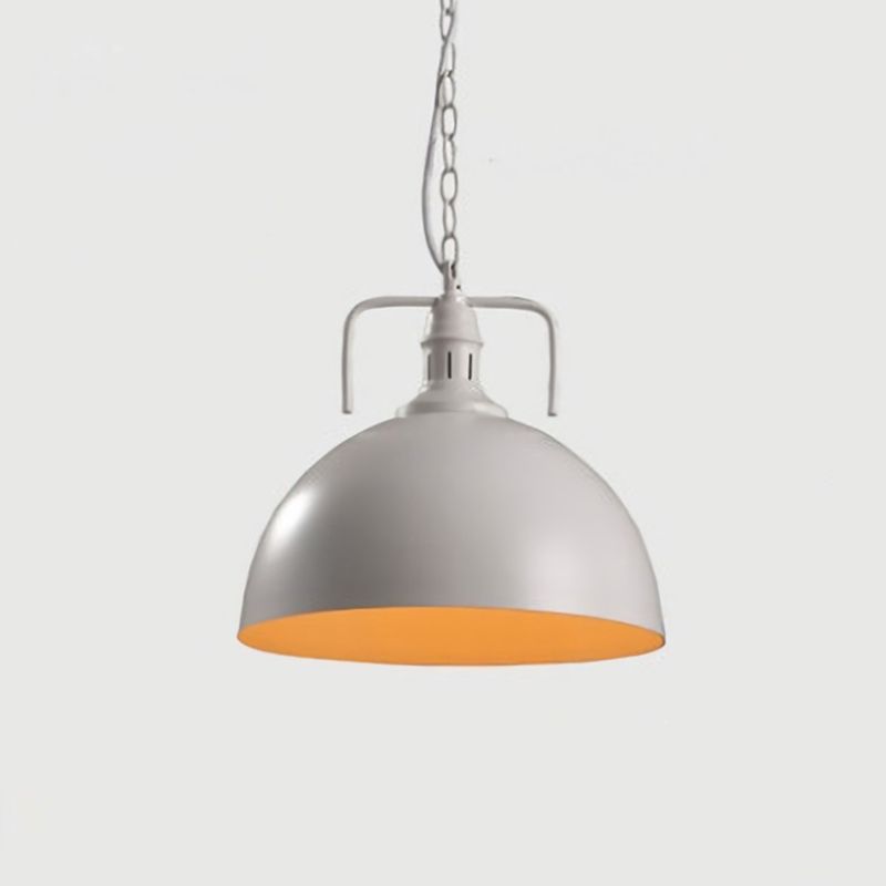 Pot Cover Metallic Hanging Light Vintage Single-Bulb Restaurant Beleuchtung Anhängeranlage