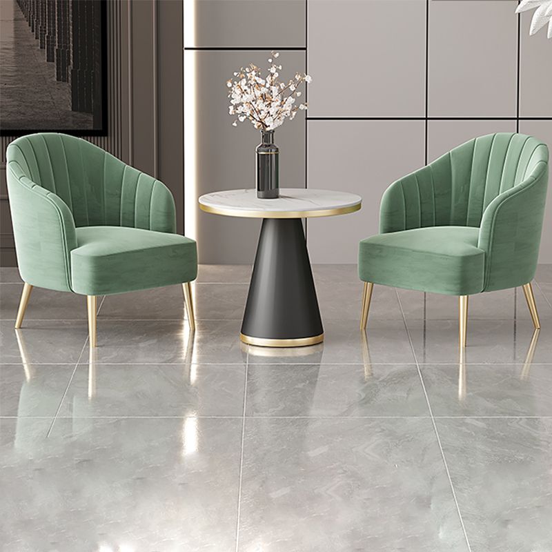 nordic Arms Included Gold Base Basic Four Leg Accent Armchair