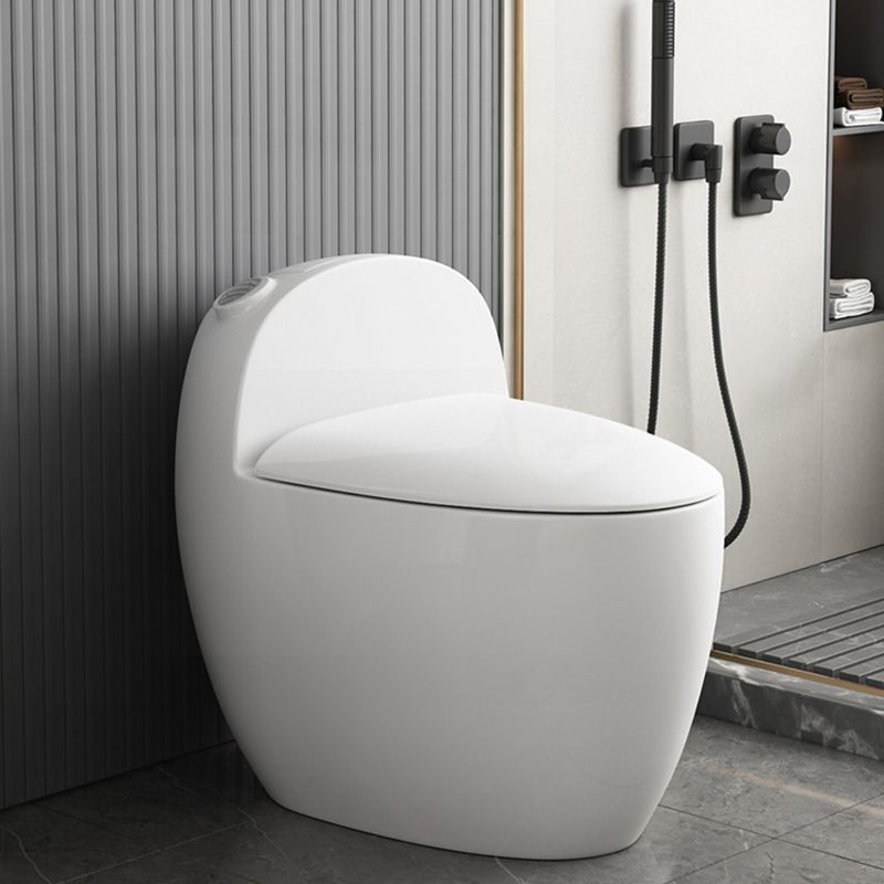 Contemporary Siphon Jet Toilet Bowl One Piece Skirted Urine Toilet with Seat