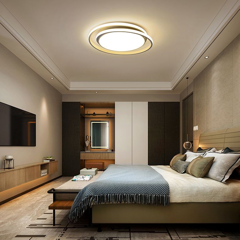 Cerchio Anello Flush Montaggio Soffitto Light Moderno Semplicità Soffitto Montaggio Luce Fissaggio per Bedroom