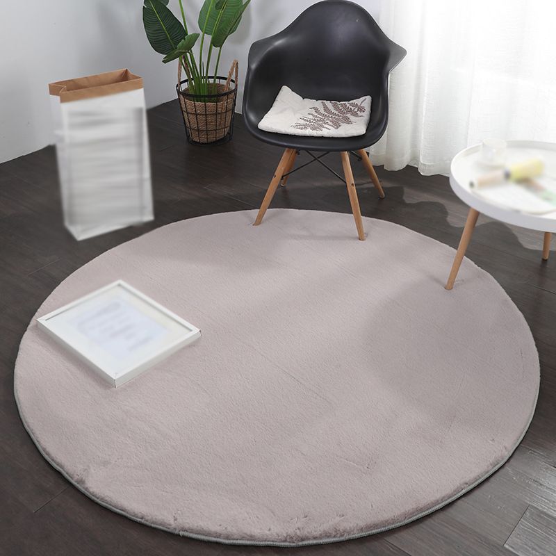 Tapis moderne gris en Polyester de couleur unie, résistant aux taches, pour la décoration de la maison