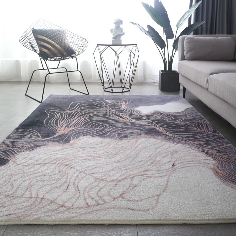 Lichtroze modern tapijten polyester kleur klontdapje niet-slip achterste tapijt voor woningdecoratie