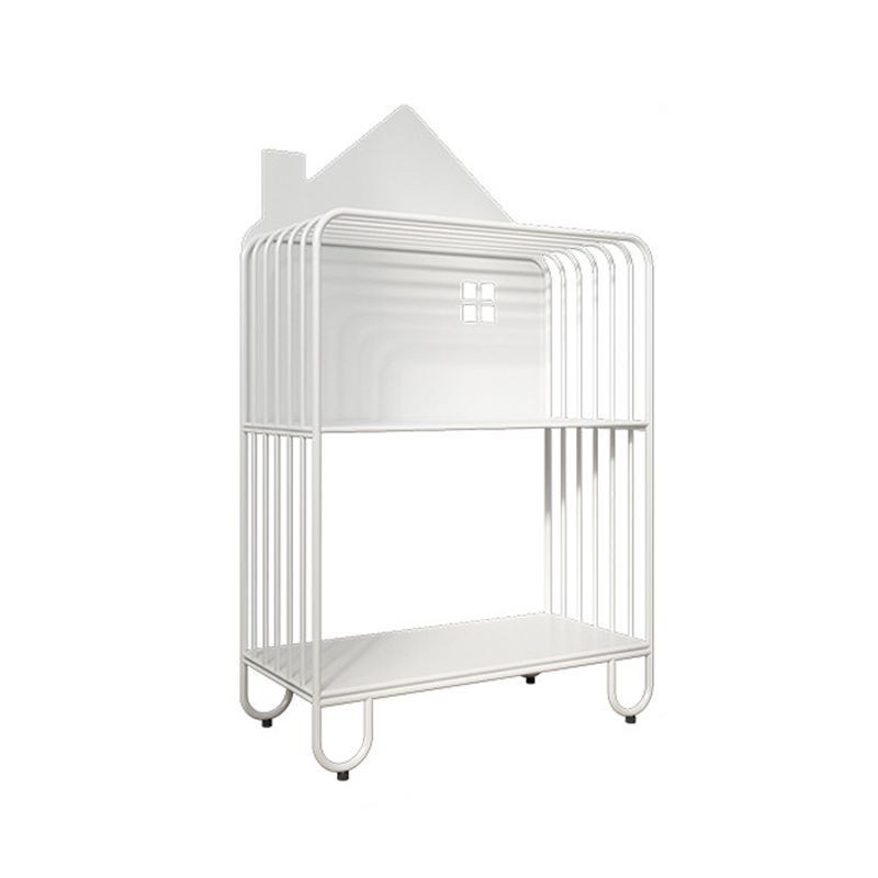 Scandinavian Metal Bookshelf Standard Open Back Bookcase with Shelves