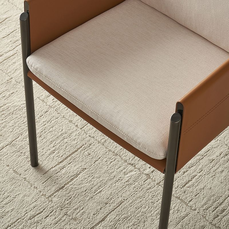 Mid-Century Modern Round Arms Armchair Basic Four Leg Accent Armchair