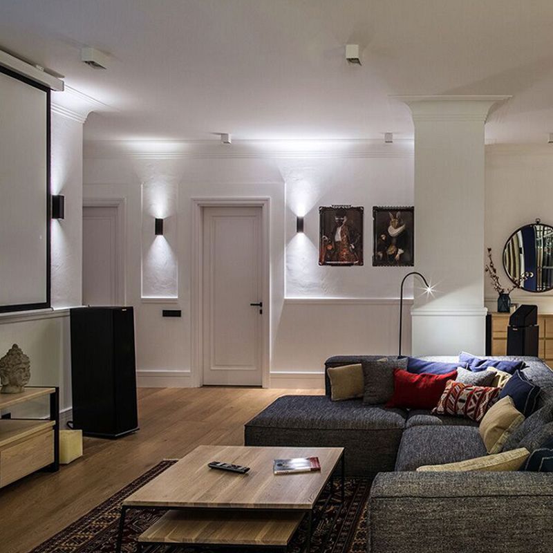 Luz de pared de estilo minimalista moderno de lámpara montada en la pared 2 luces de pared para pared para la pared exterior