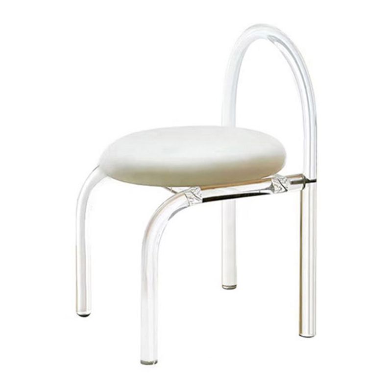 Contemporary Style 1/2/7 Pieces Dining Chairs Set Rectangle Stone Furniture in White