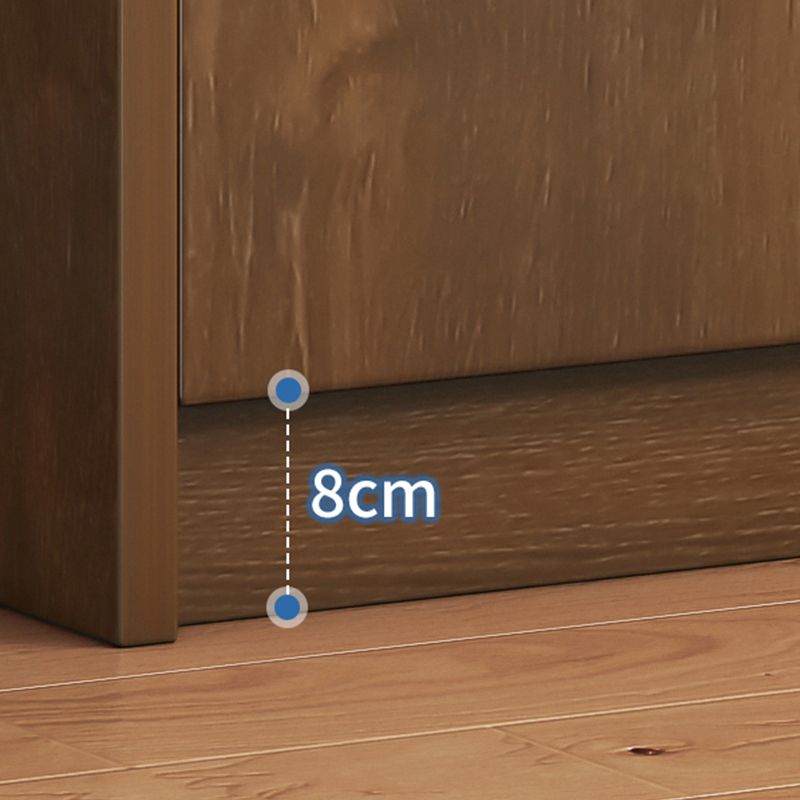 Contemporary Style Dining Server Brown Engineered Wood Server with Doors