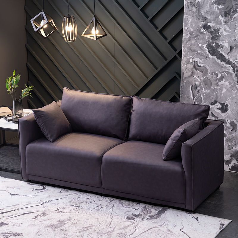Loose Back 29.5" H Seating Square Arm Contemporary Sofa for Living Room