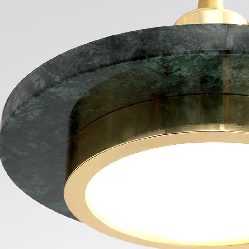 Post-modern Round Pendant Lamp Marble Dining Room LED Hanging Light Fixture