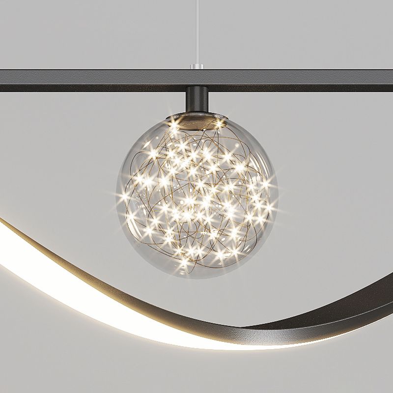 Modern Linear Chandelier Modern Kitchen Island Lighting Metal 4 Light Island Lighting in Gold