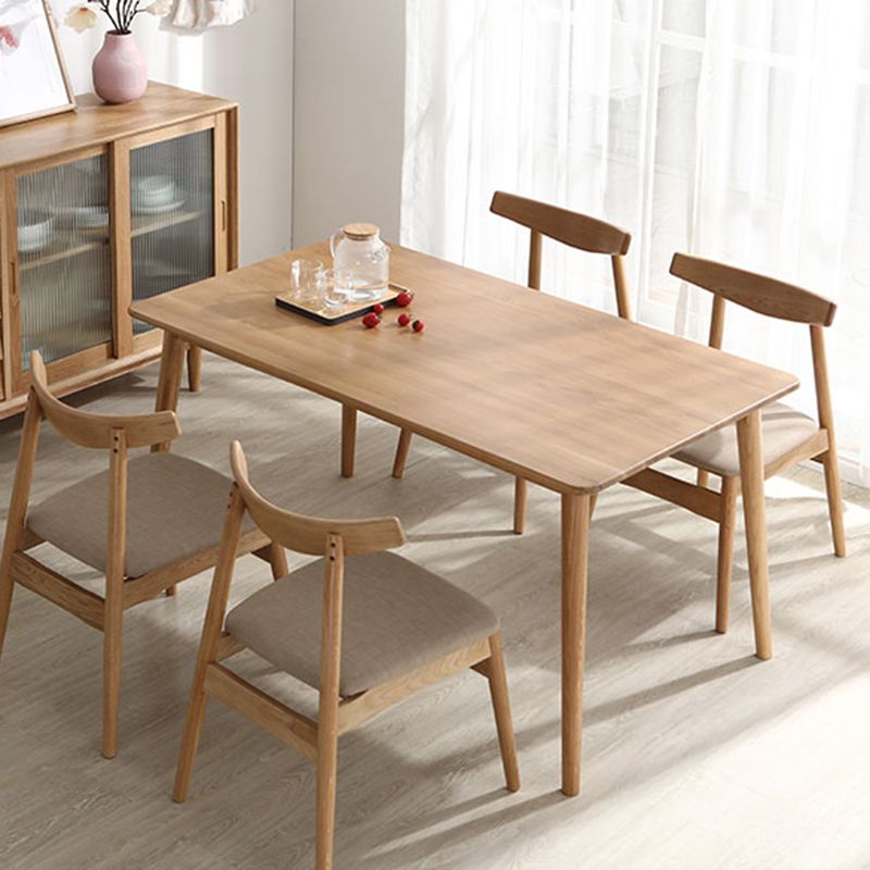 Modern Table with Solid Wood Rectangle Dining Table for Kitchen
