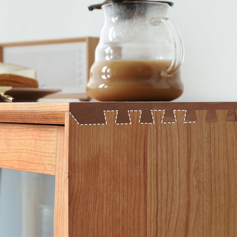 Industrial Rectangle Accent Cabinet Solid Wood Storage Cabinet