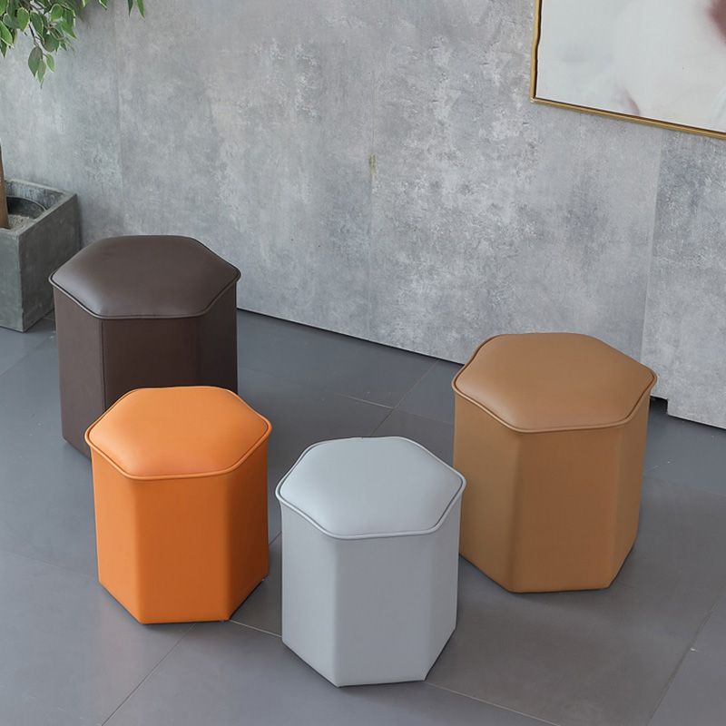 Red Modern Pouf Water Resistant Specialty Foot Stool for Living Room