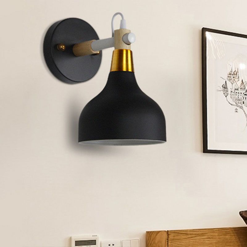 Angle Adjustable Metal Onion Wall Light 1 Light Nordic Sconce Lighting in Candy Color for Bathroom