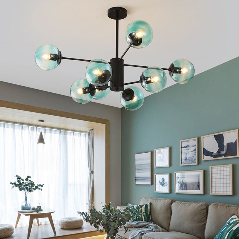 Simplicity Chandelier Light Fixture Black Hanging Ceiling Light for Living Room