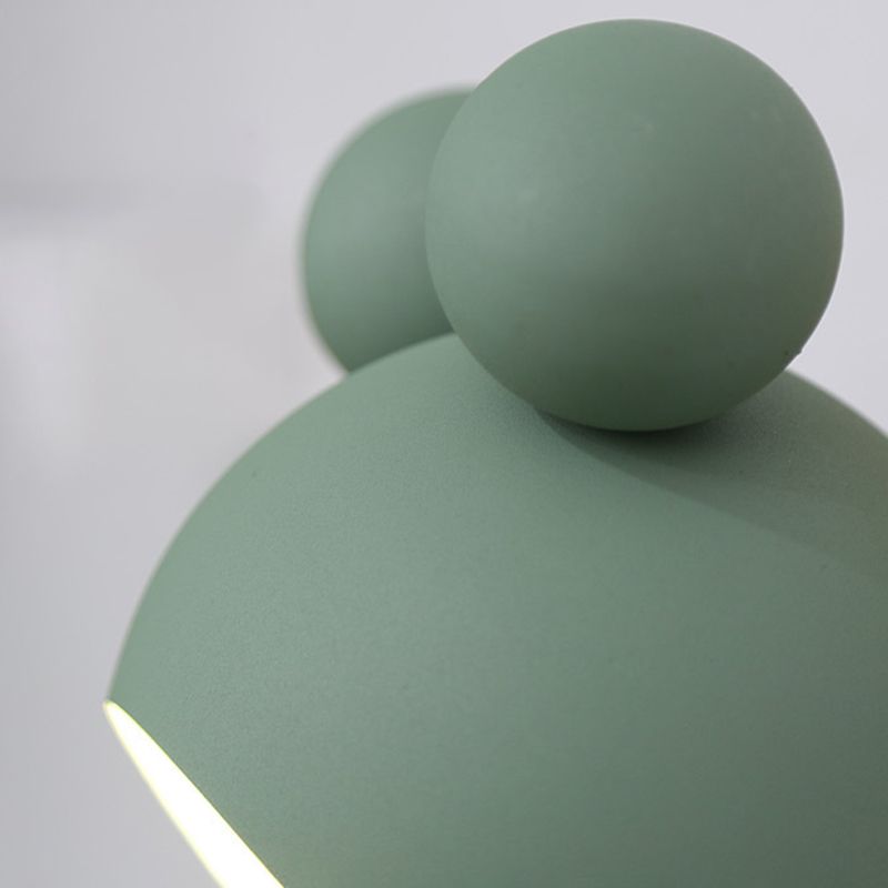 Lámpara de montaje de pared metálica de pared con copa de dibujos animados para dormitorio